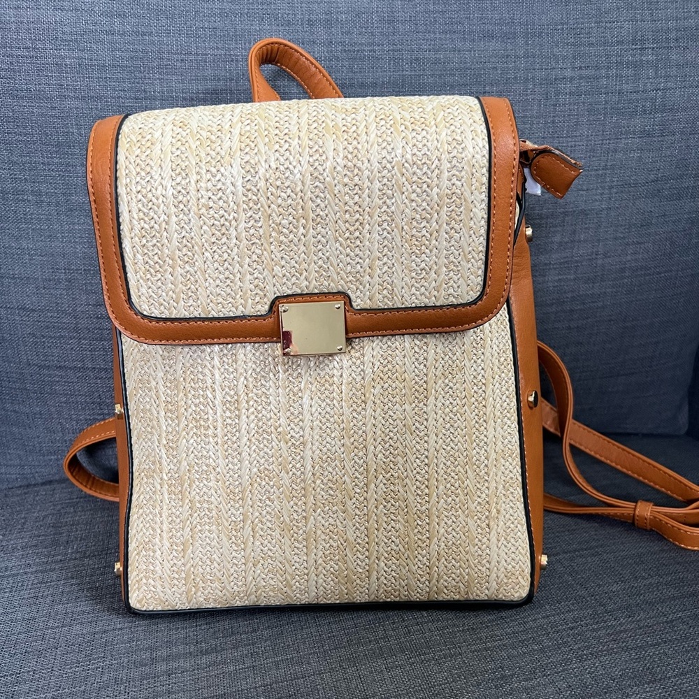 NWT ISABELLE VEGAN FLAP BACKPACK SLING SHOULDER BAG
